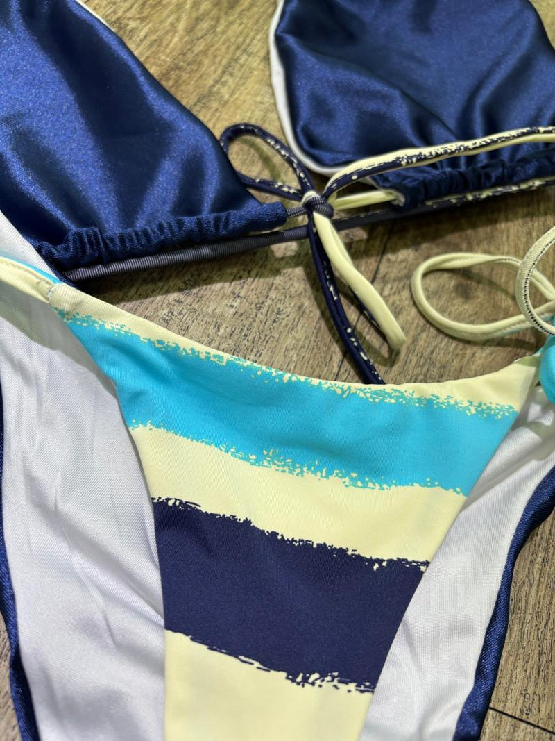 Traje de Baño Bikini tela brillante