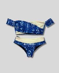 Traje de Baño Bikini clásico con top y panty alta