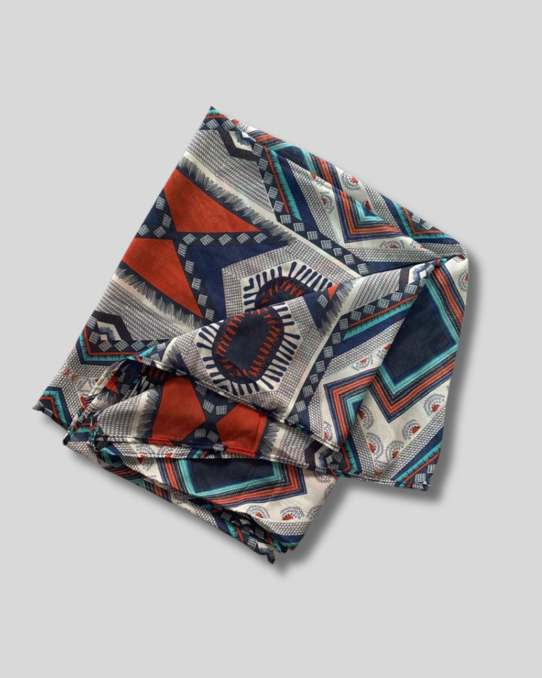 Pareo con tonos naranja y azul