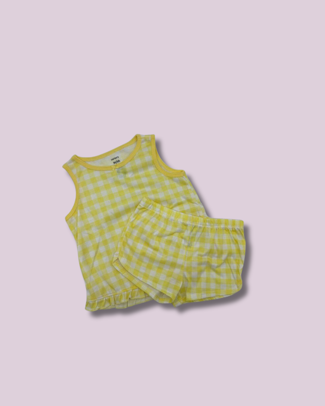 Pijama amarilla de cuadros