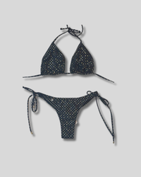 Traje de Baño Bikini clásico de puntos dorados