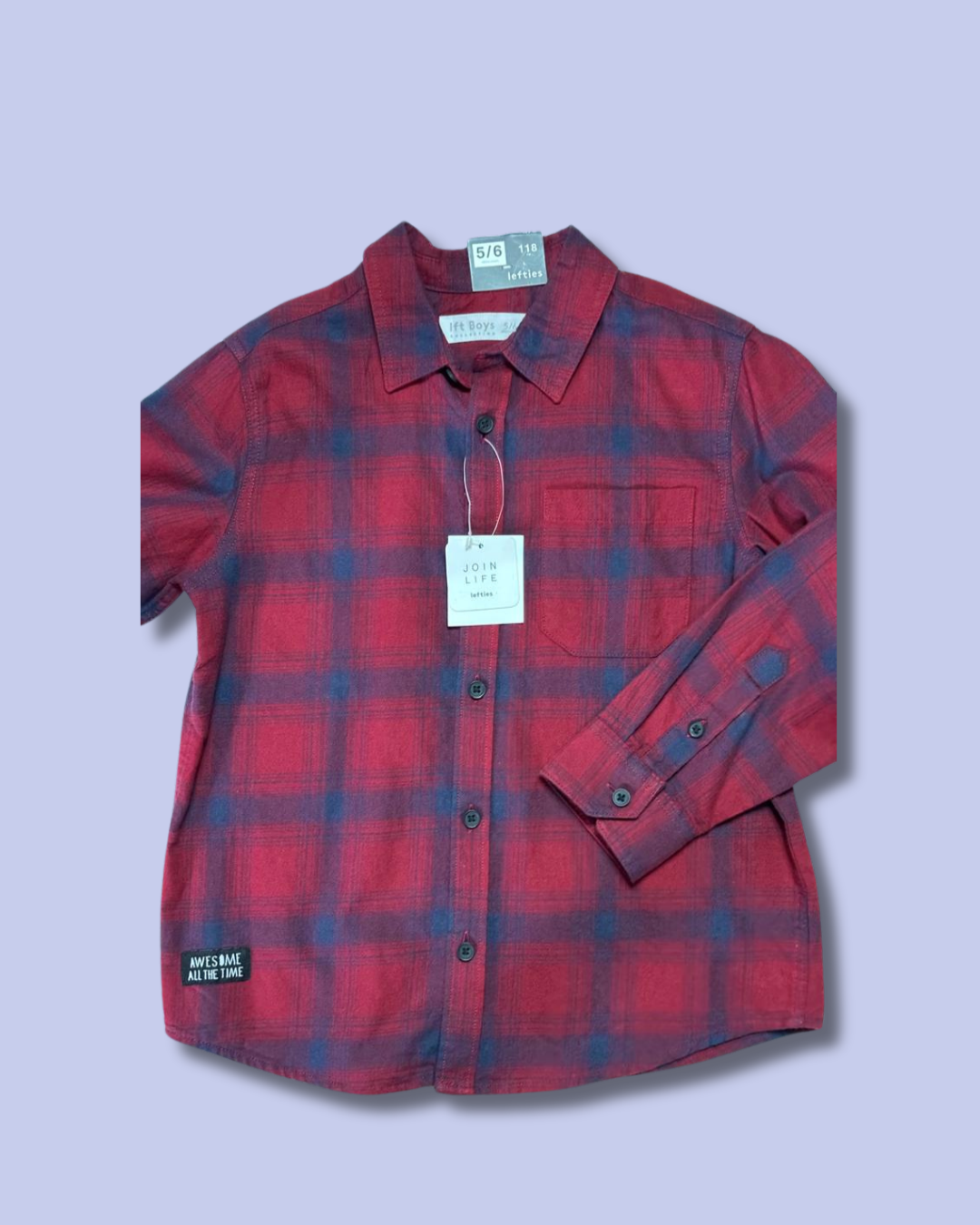 Camisa de cuadros roja