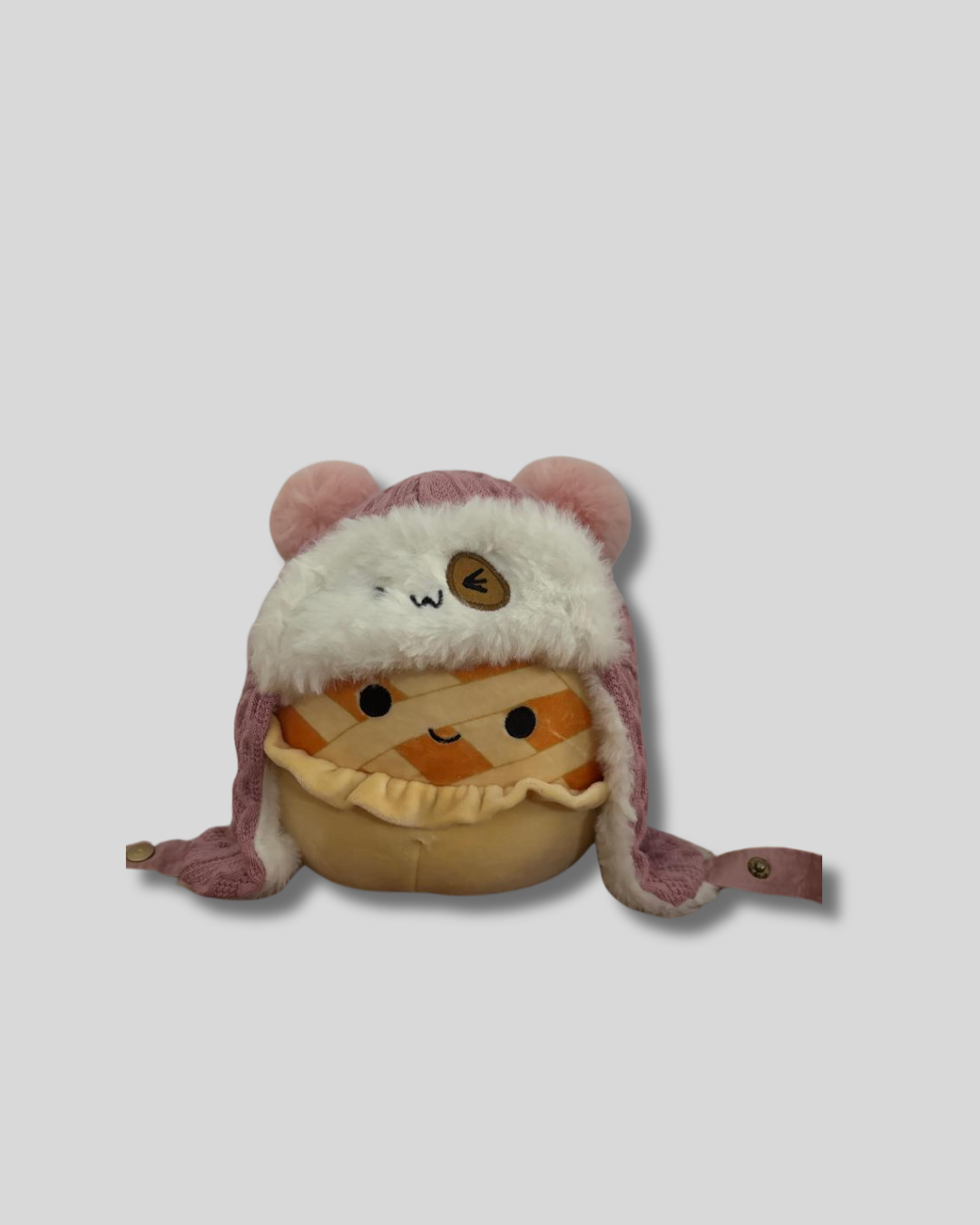 Gorro tejido rosado tapa orejas
