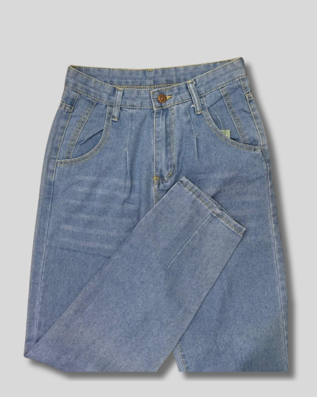 Jean con pliegues Shein