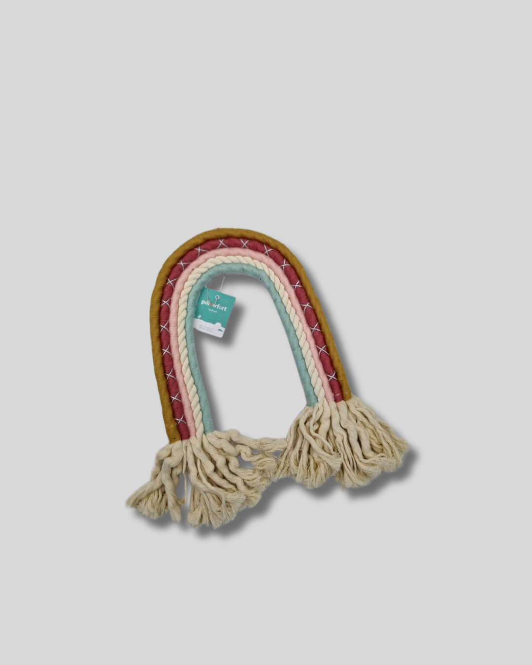 Arcoíris en macramé