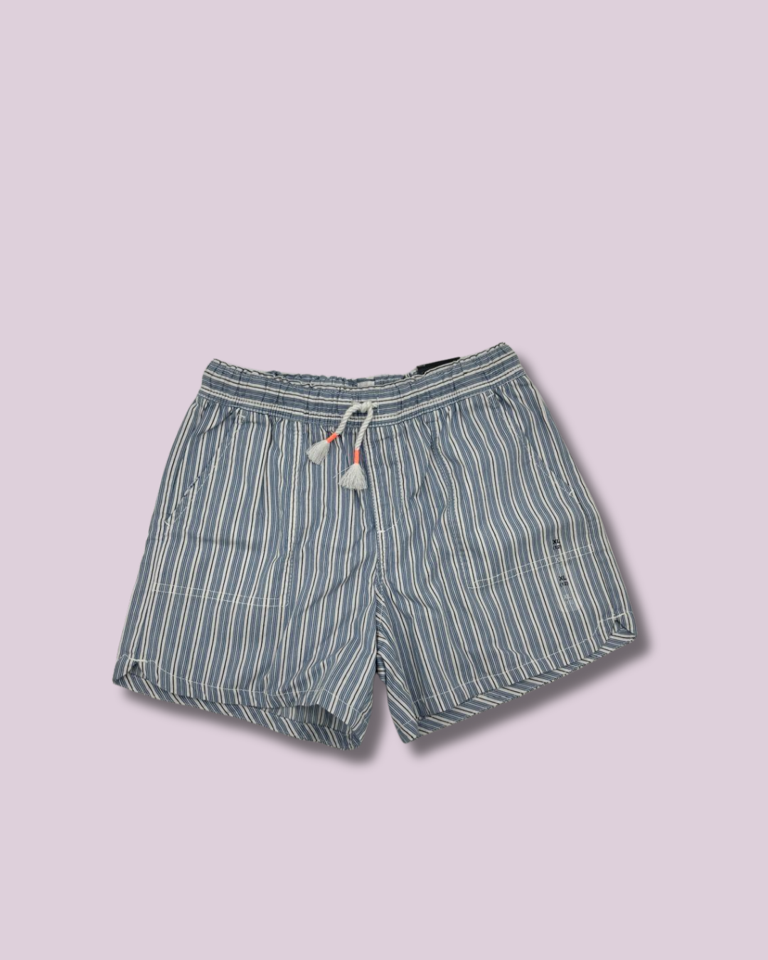 Short azul de rayas