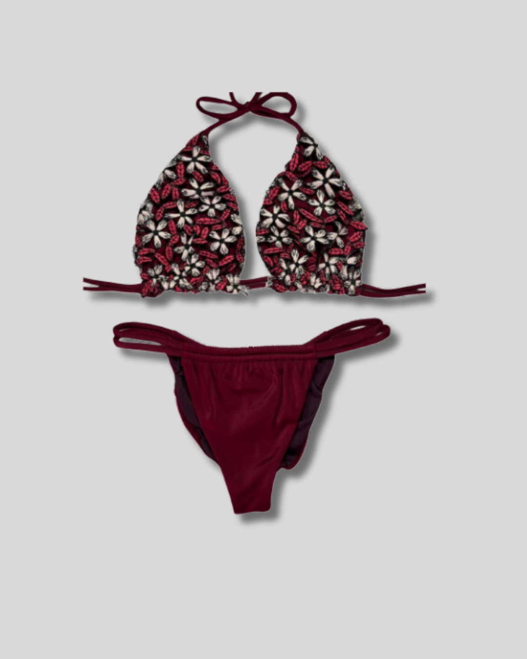 Traje de Baño Bikini clásico con encajes