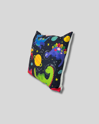 Cojín de dinosaurios y galaxia