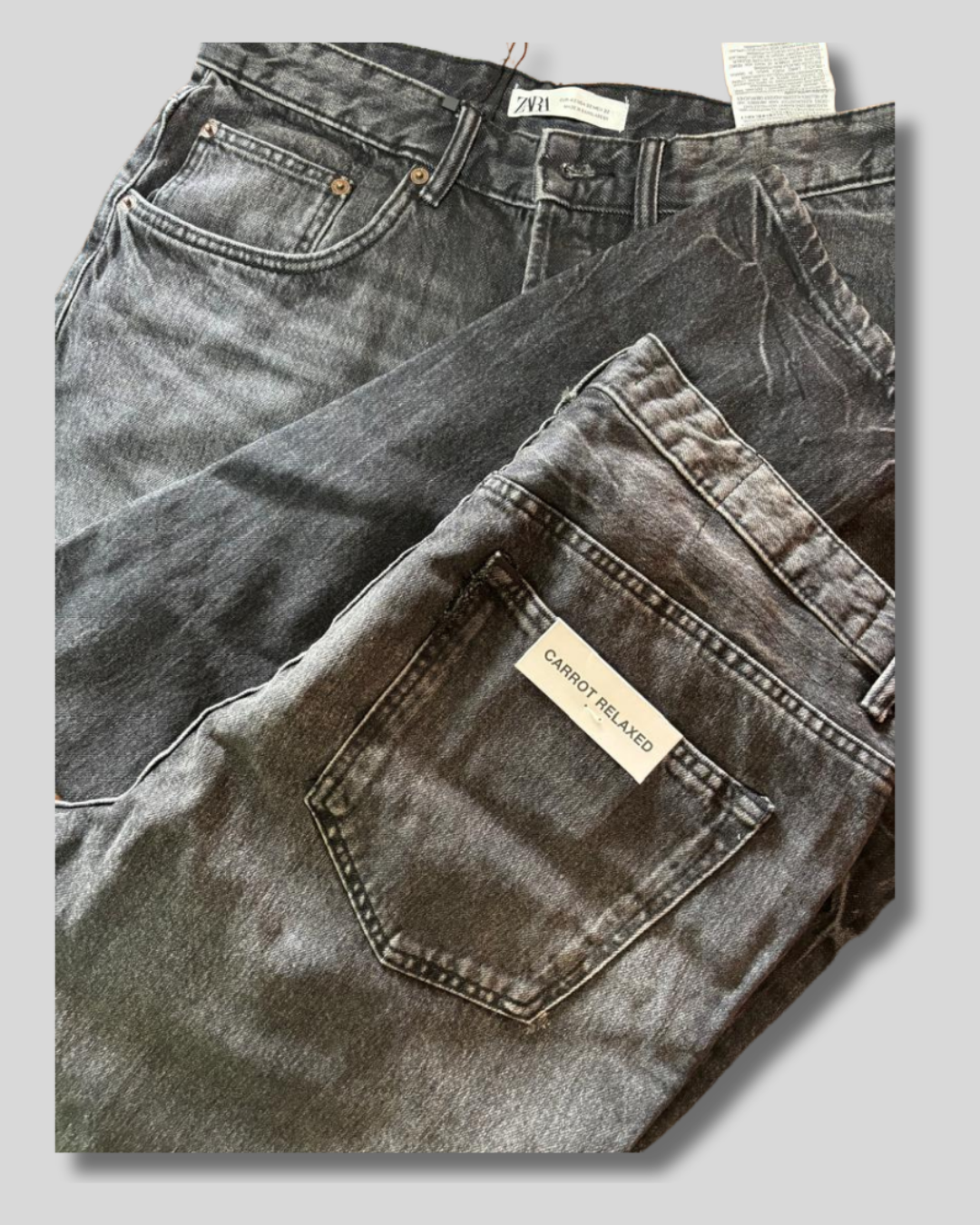 Jean Carrot Relaxed negro Zara