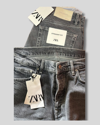 Jean Straight Fit gris Zara