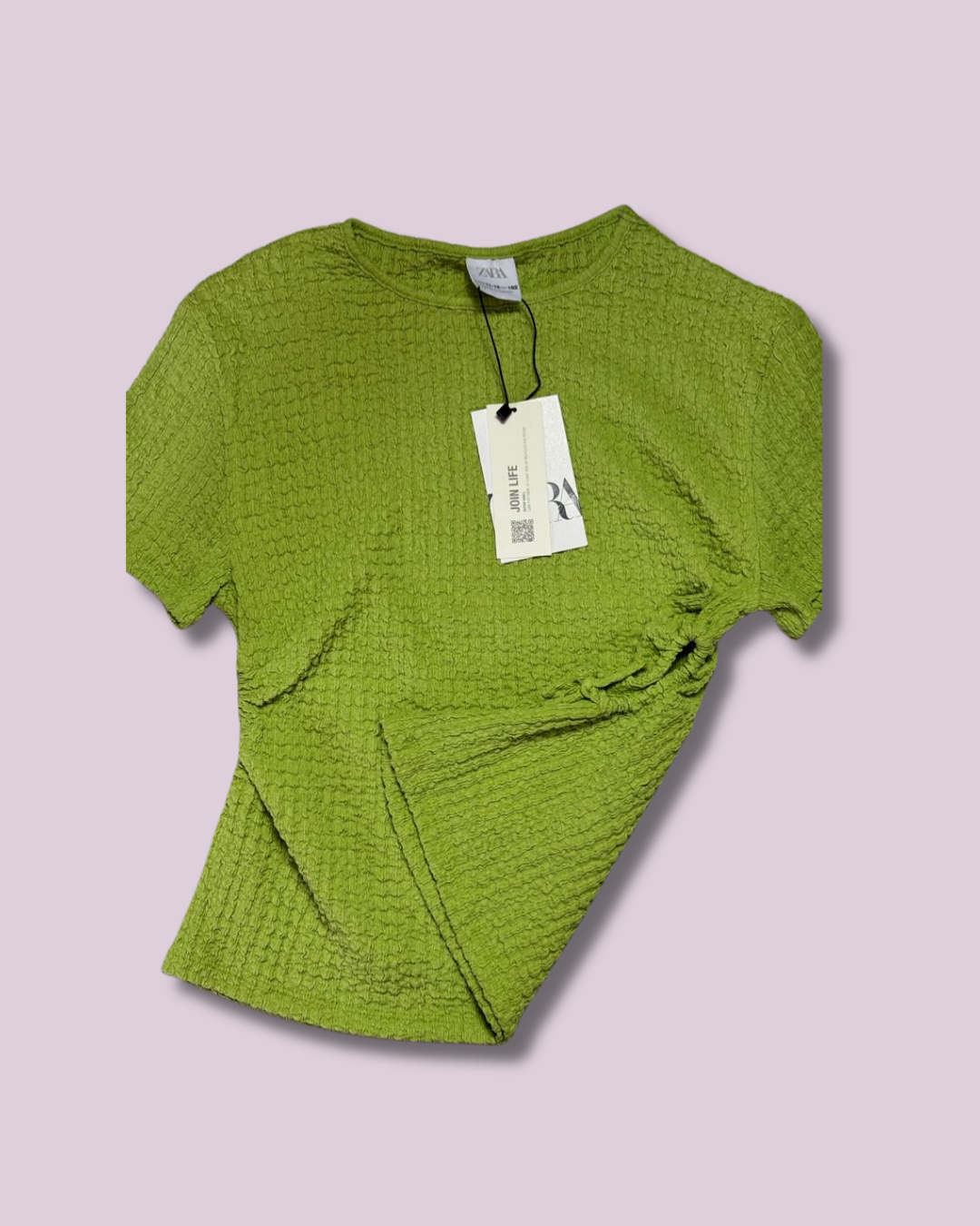 Franela verde con textura