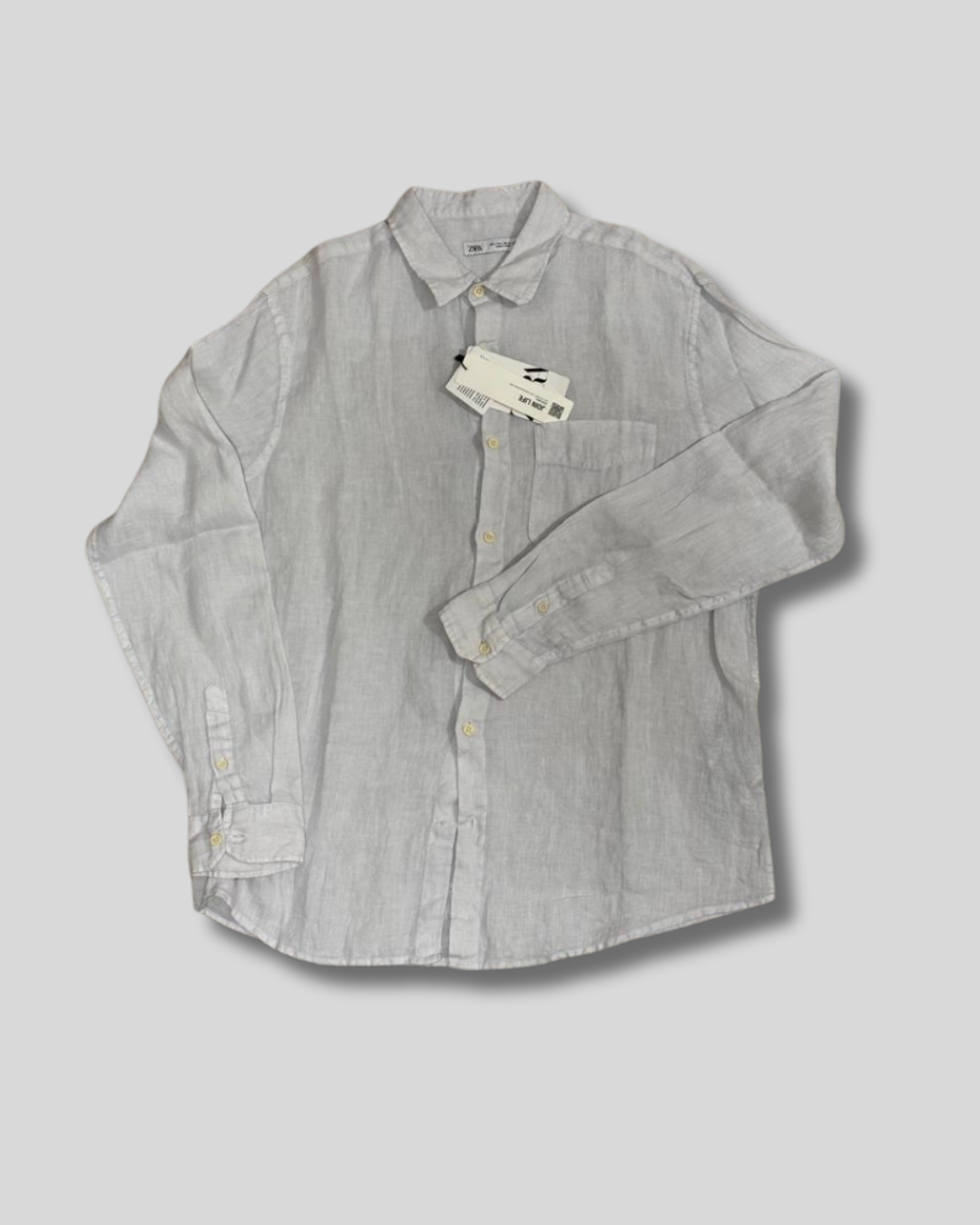 Camisa de lino blanca Zara