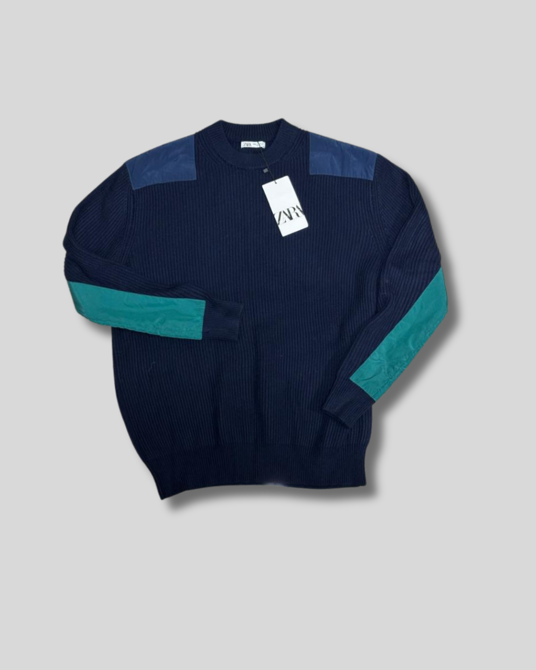 Suéter tejido azul Zara