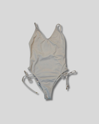 Traje de Baño Entero beige corte alto
