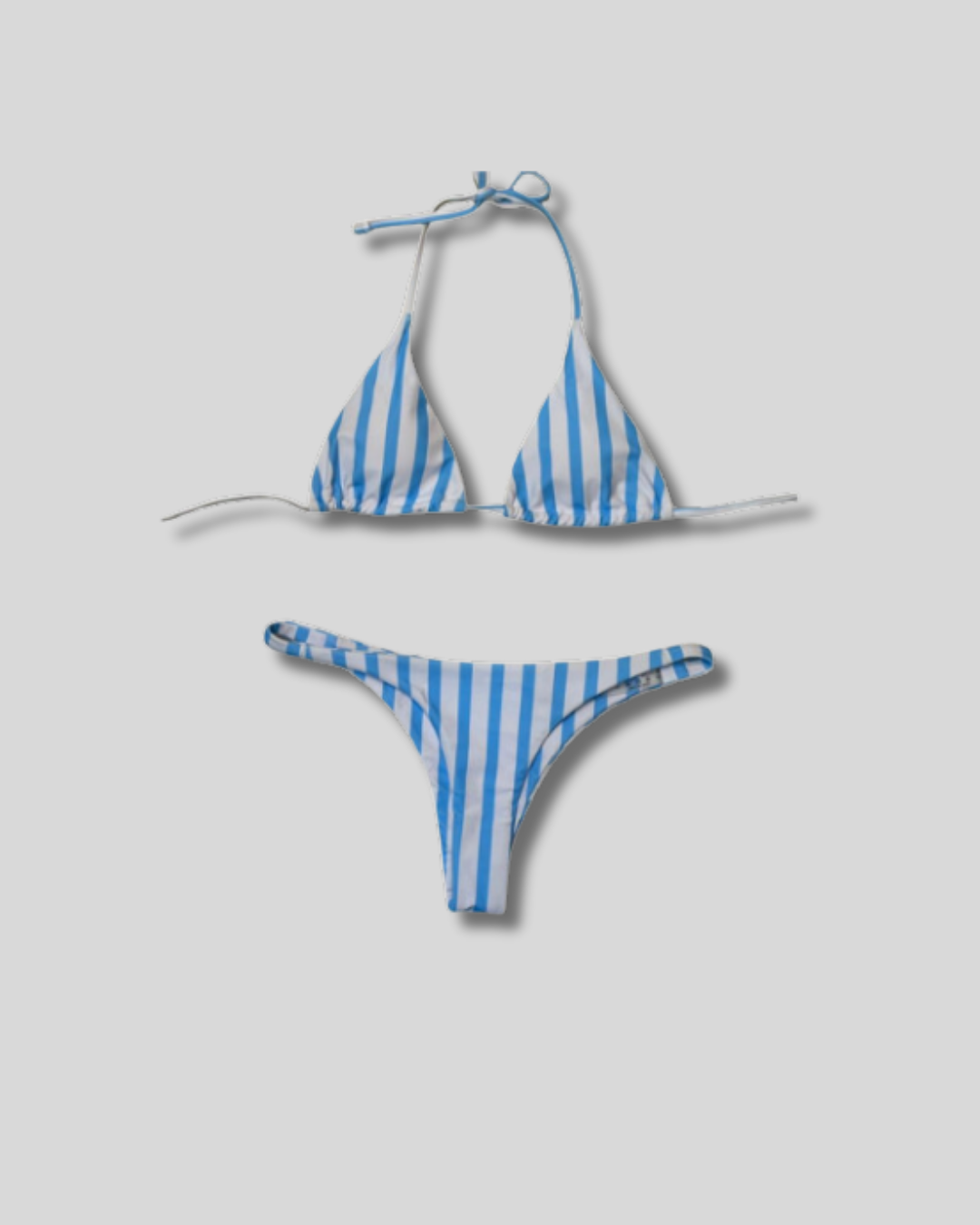 Traje de Baño Bikini de rayas azules Shein
