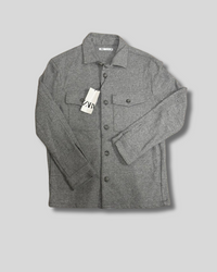 Camisa gruesa gris Zara