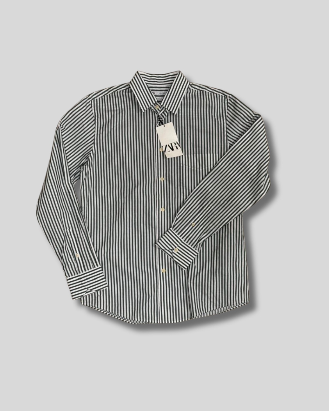 Camisa de rayas verdes Zara