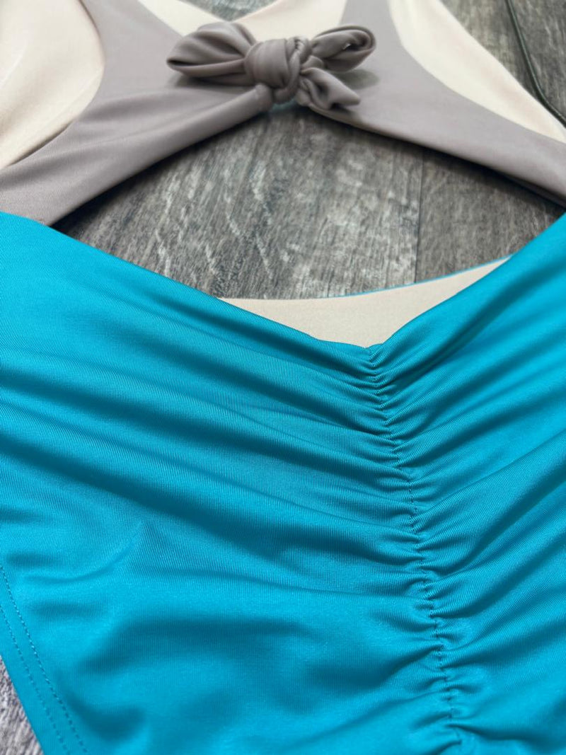 Traje de Baño Bikini Entero dos tonos