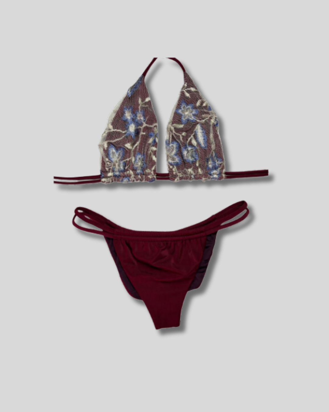 Traje de Baño Bikini clásico con encajes