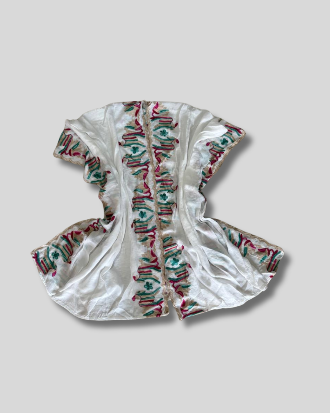 Kimono Boho con verde y rosado