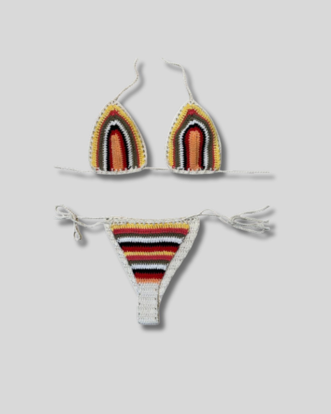 Traje de Baño Bikini tejido multicolor