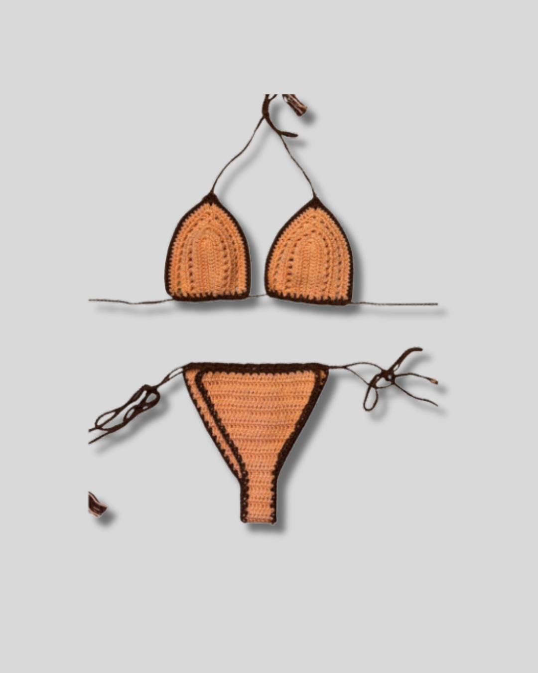 Traje de Baño Bikini tejido naranja