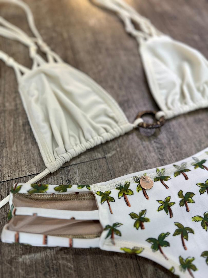 Traje de Baño Bikini con caracoles semi hilo