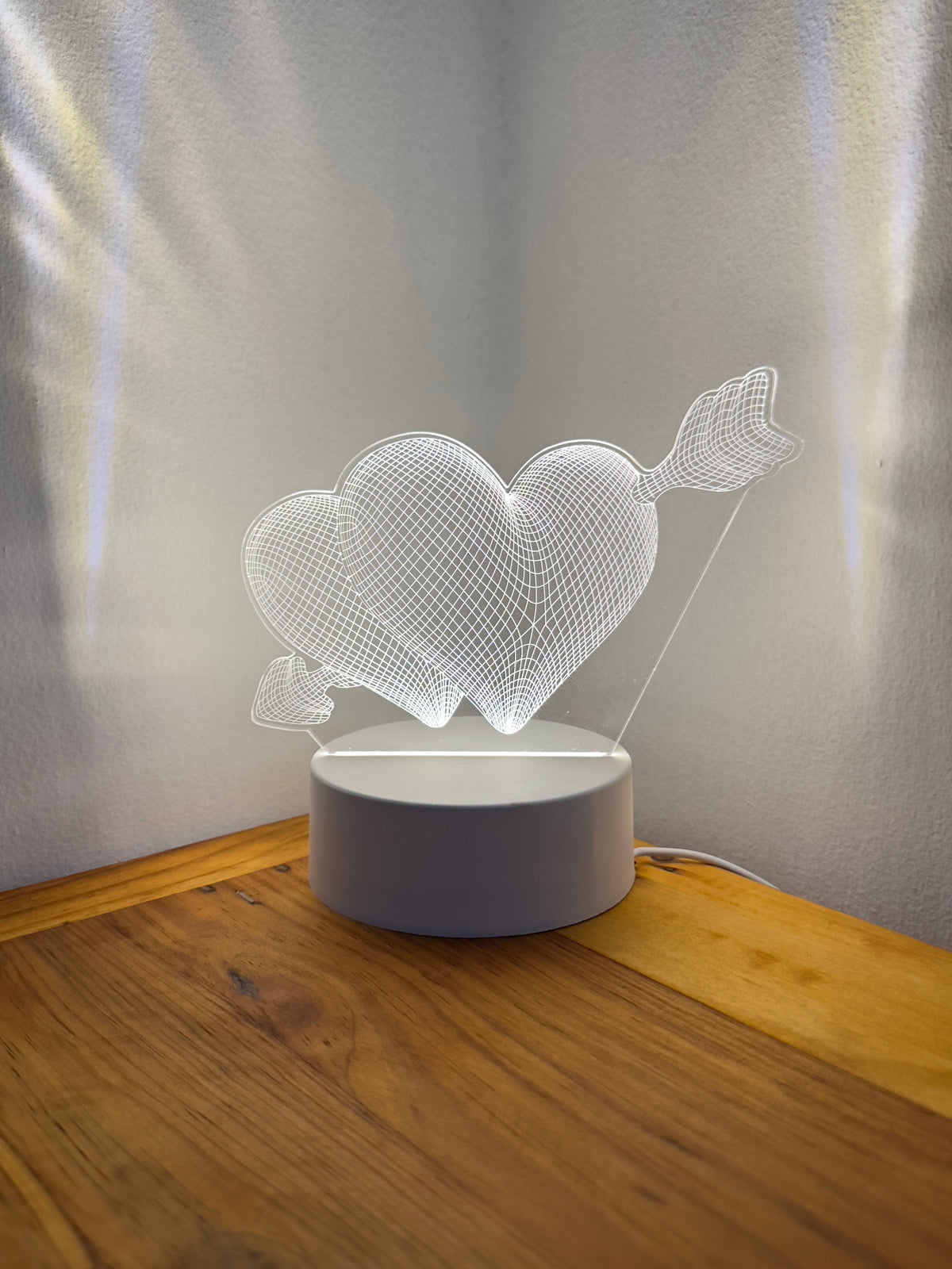 Lámpara USB de corazones