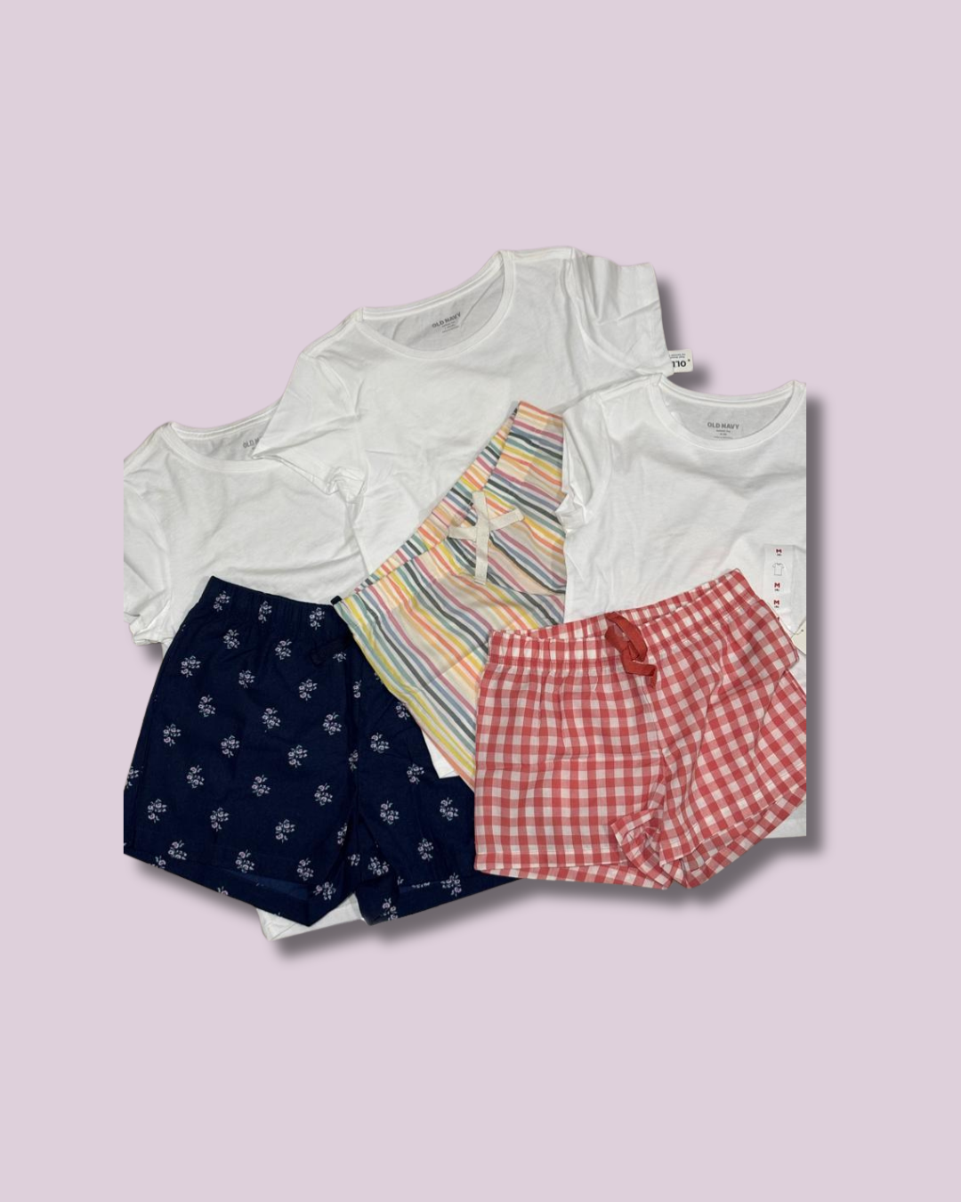 Pijama de franela blanca y short