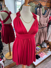 Vestido rojo multi forma