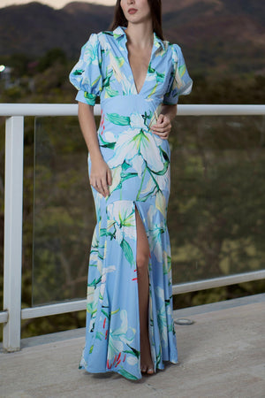 Vestido largo colombiano