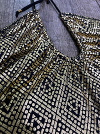 Traje de Baño Entero dorado corte alto