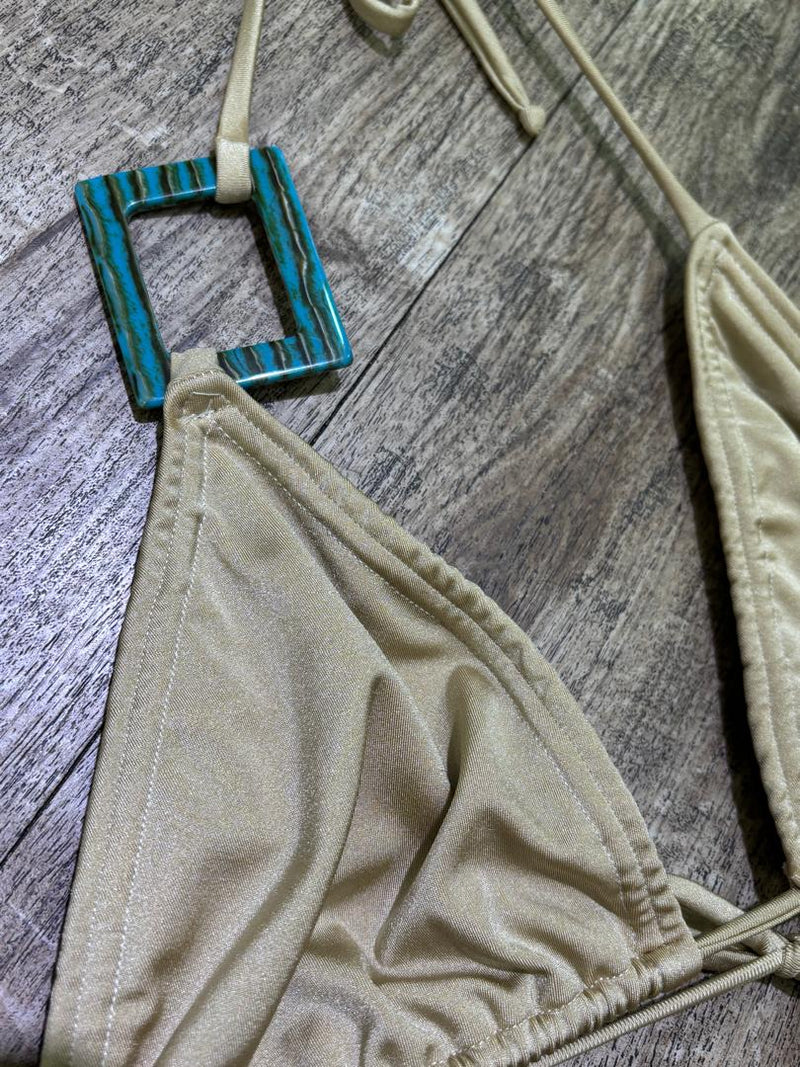 Traje de Baño Bikini Clásico Beige con aro